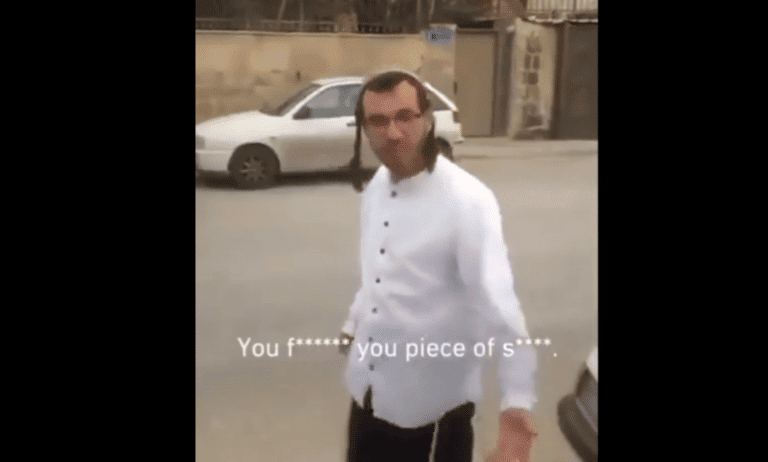 Agresywny Żyd każe Palestyńczykom wynosić się z Zachodniego Brzegu