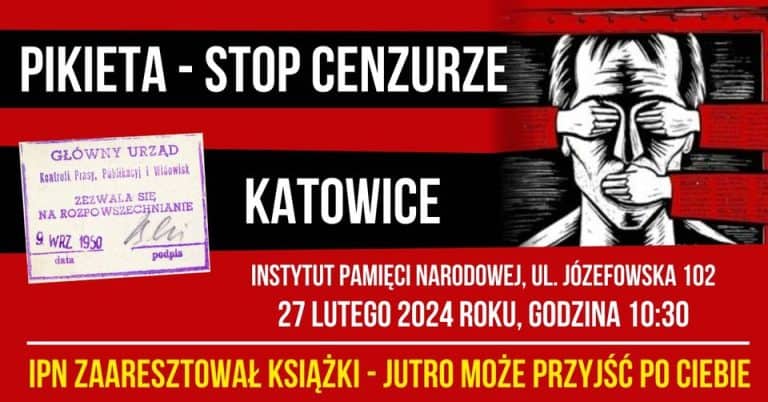 Jutro pikieta pod siedzibą katowickiego IPN. Zapraszamy!