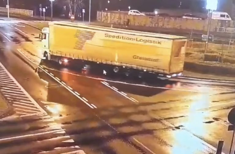 Pijany Ukrainiec jechał tirem pod prąd