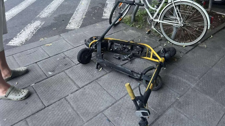 Poznań. Wybuchła hulajnoga elektryczna