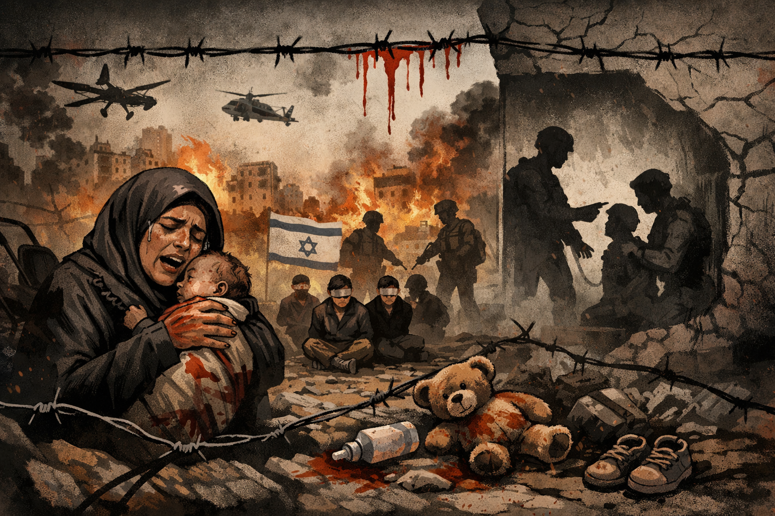 Żydonaziści torturowali palestyńskiego niemowlaka, by zmusić jego ojca do zeznań