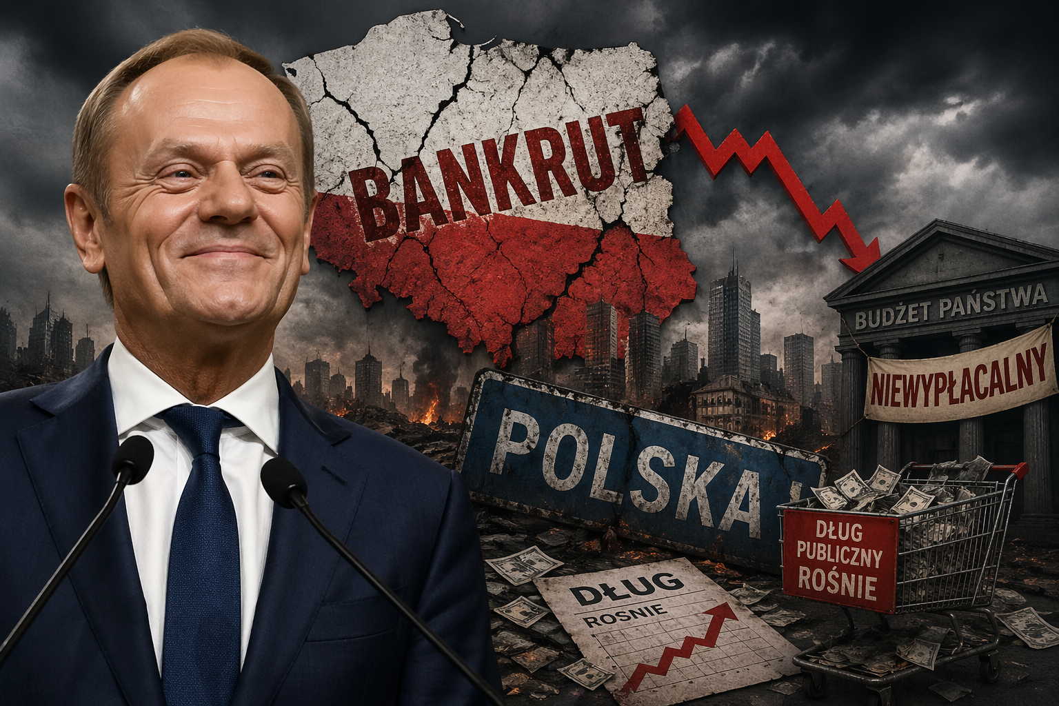 Tusk robi w Polsce Grecję. Scenariusz bankructwa coraz bliżej